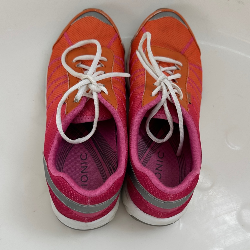 Vionic Women's Vibrant Orange and Pink Sneakers - Picture 2 of 5